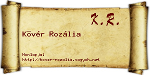 Kövér Rozália névjegykártya