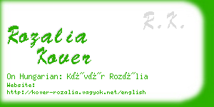 rozalia kover business card
