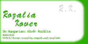 rozalia kover business card